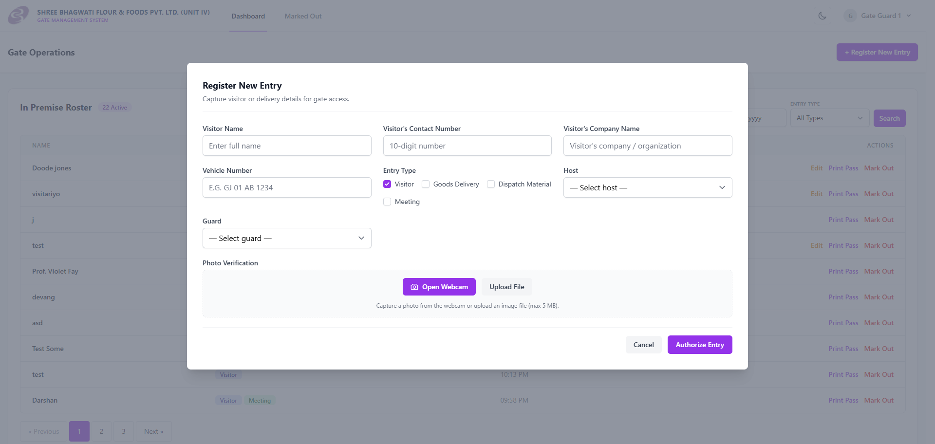 Gate Management System screenshot 4